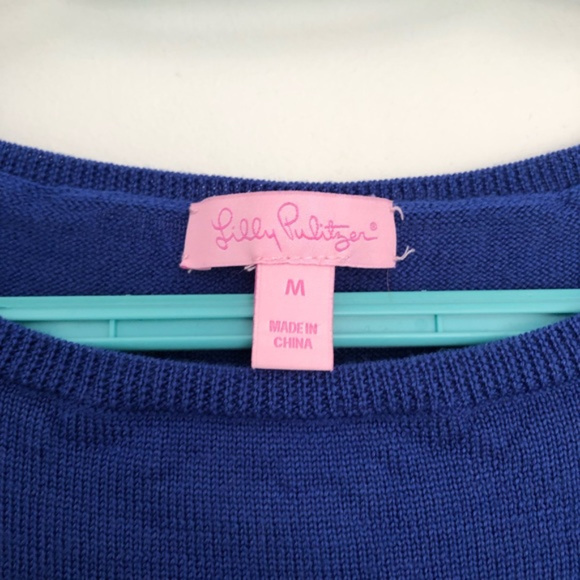 Lilly Pulitzer Blue Ruffle Sleeve Dress - Picture 4 of 5